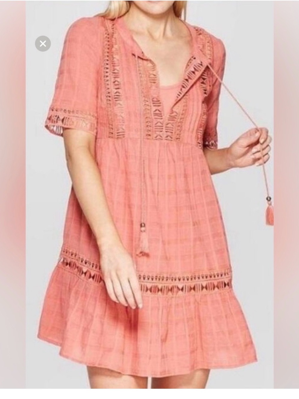 VGC/ Knox Rose Boho Coral Tunic Dress